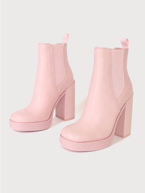 Steve Madden Platform Leather Chelsea Boot | Pink